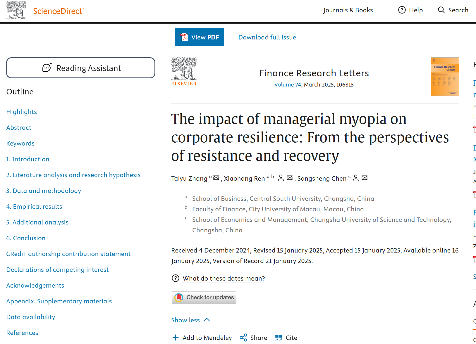 任晓航-The impact of managerial myopia on corporate resilience From the perspectives of resistance and recovery.png
